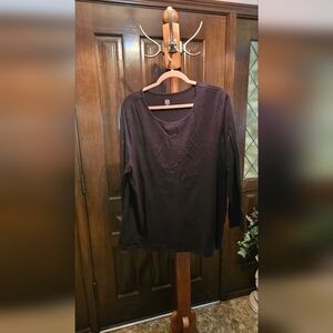 Fruit of the Loom Women's Black Long Sleeve Top